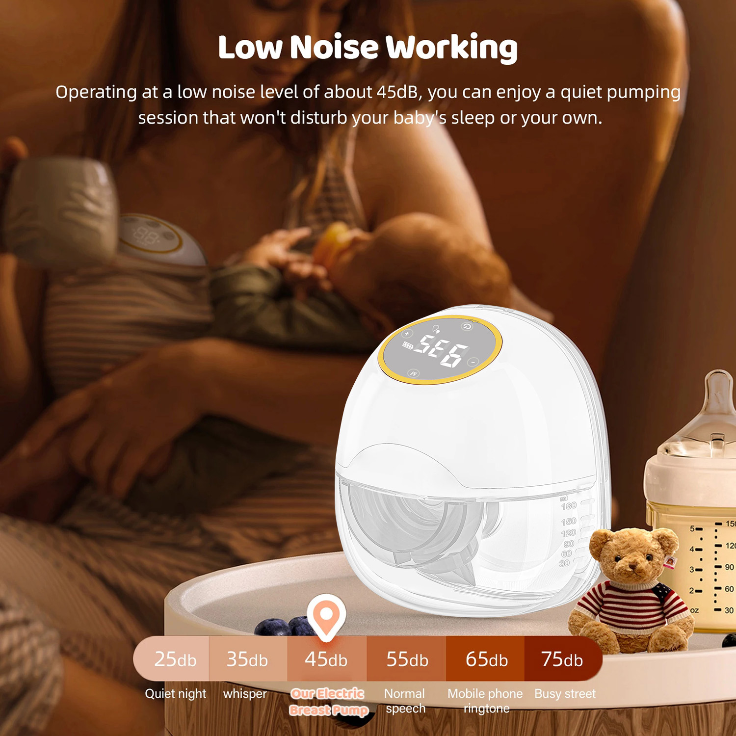 Smart Home Elements - Портативный электрический молокоотсос 1 шт., умный,