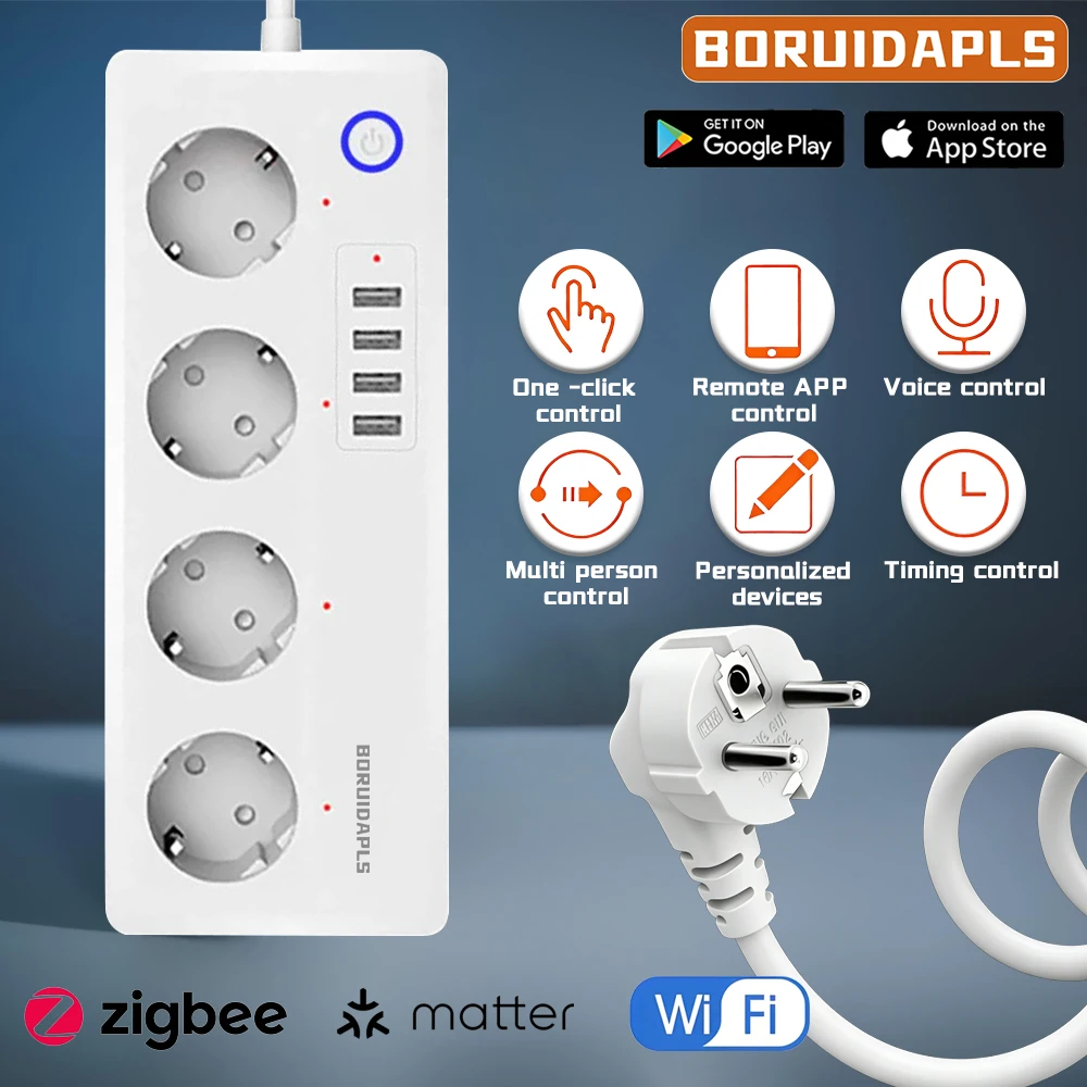 Smart Home Or Smart Home - Умная розетка BORUIDAPLS ZigBee Matter WiFi
