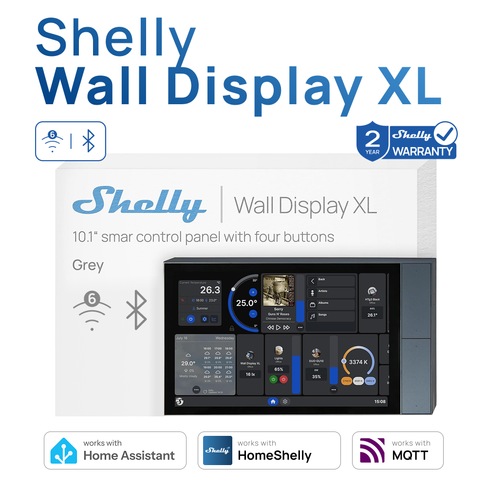 Smart Home Xl - Настенный дисплей Shelly XL Панель управления