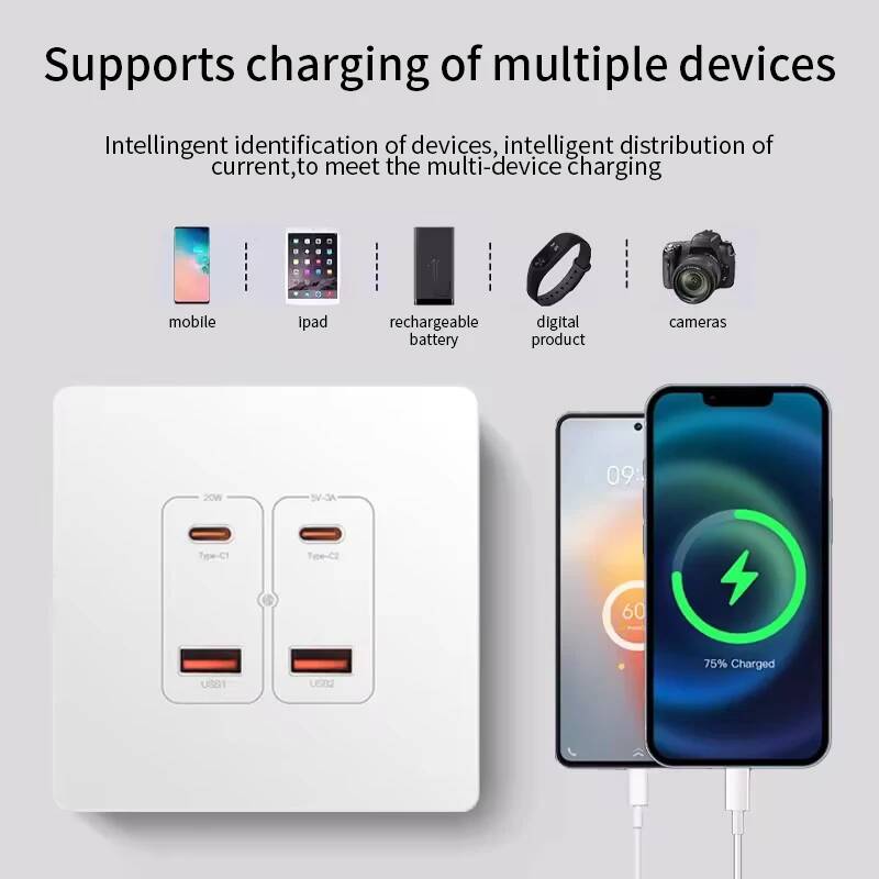 Smart Home Or Smart Home - Настенная розетка Herepow с двумя USB-портами