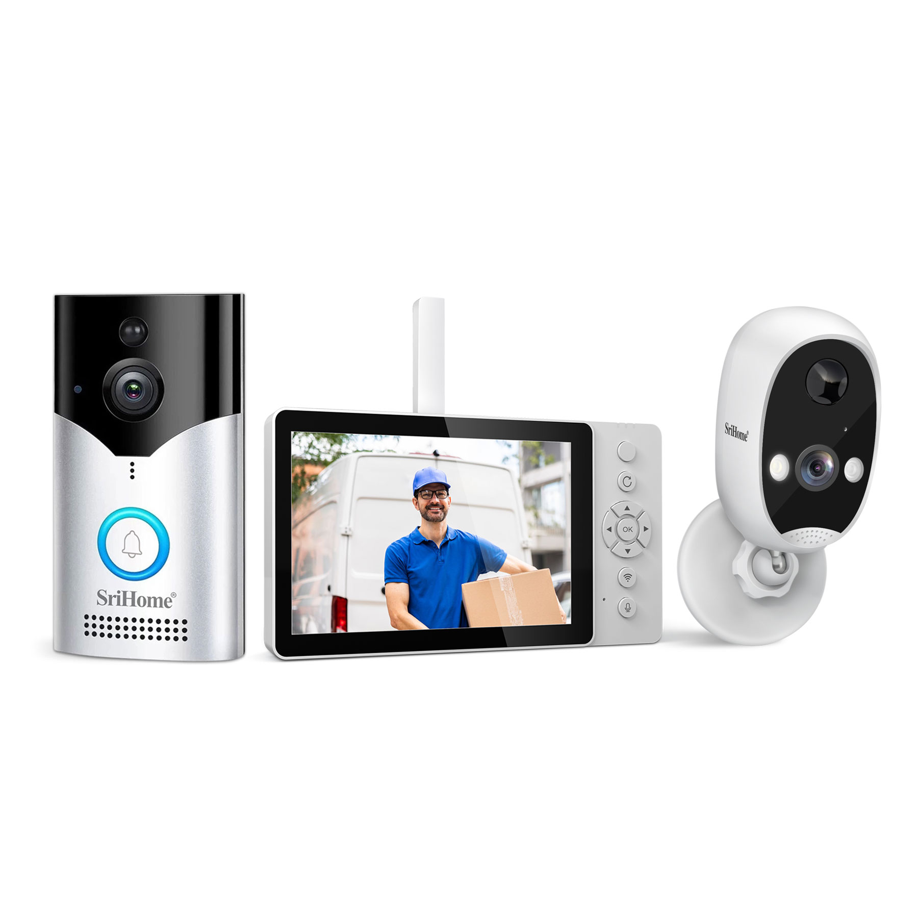 Wifi Doorbell Camera - Видеодомофон Srihome SH054+DH008 4MP 1400P с