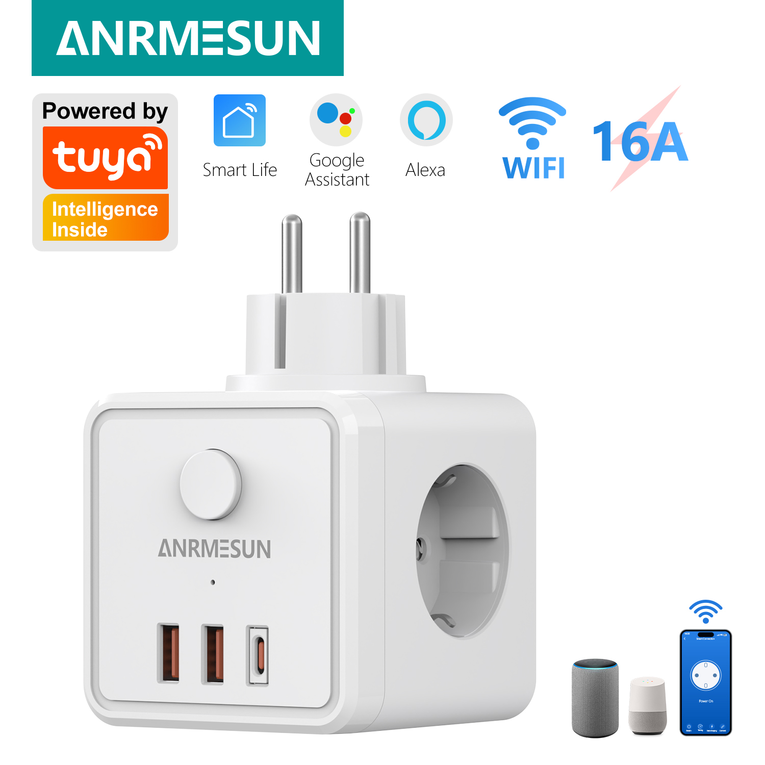 Smart Home Or Smart Home - Умная Wi-Fi розетка с 3 разъемами