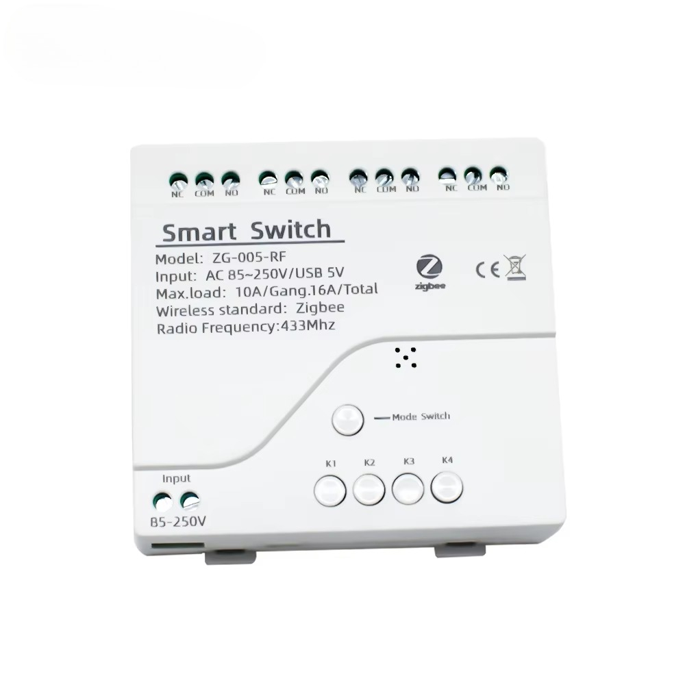 Smart Home Zigbee - Модуль реле Tuya 4CH Zigbee, USB