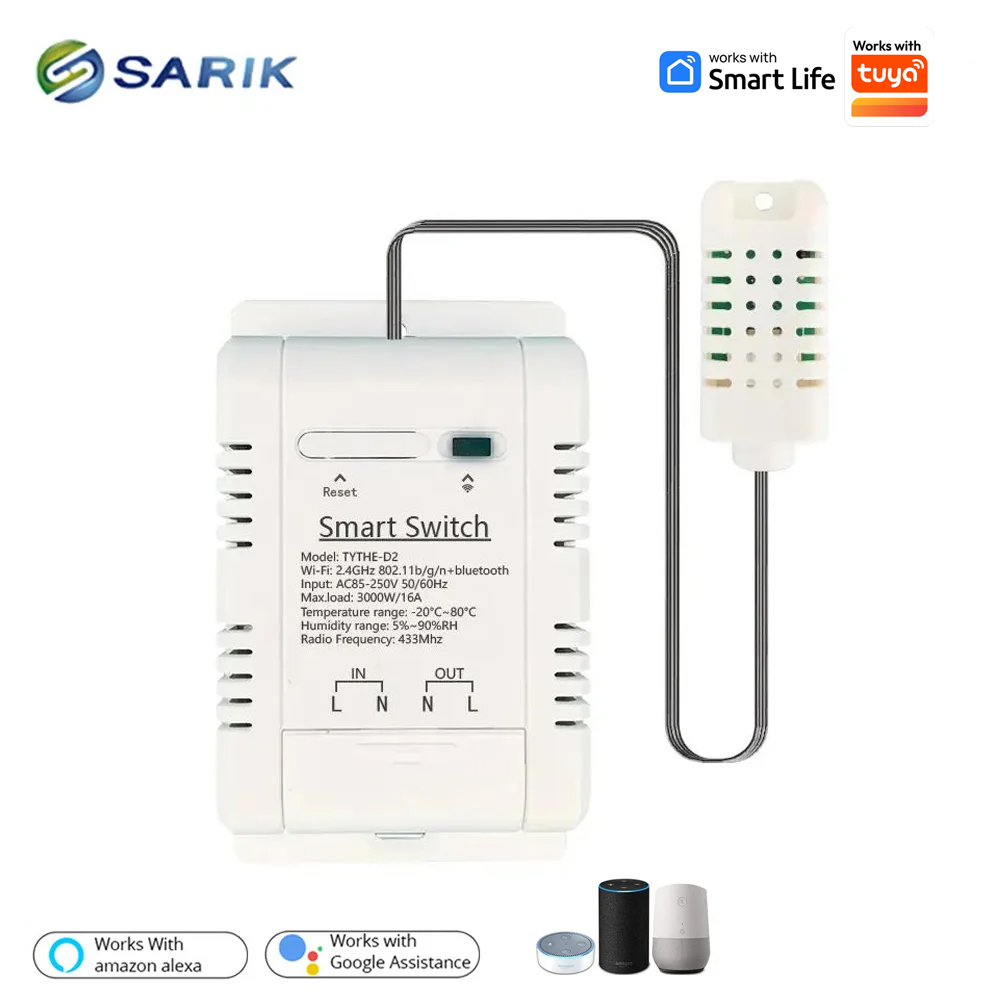 Smart Home Thermostat - Умный термостат-выключатель Tuya 16A 3000W с
