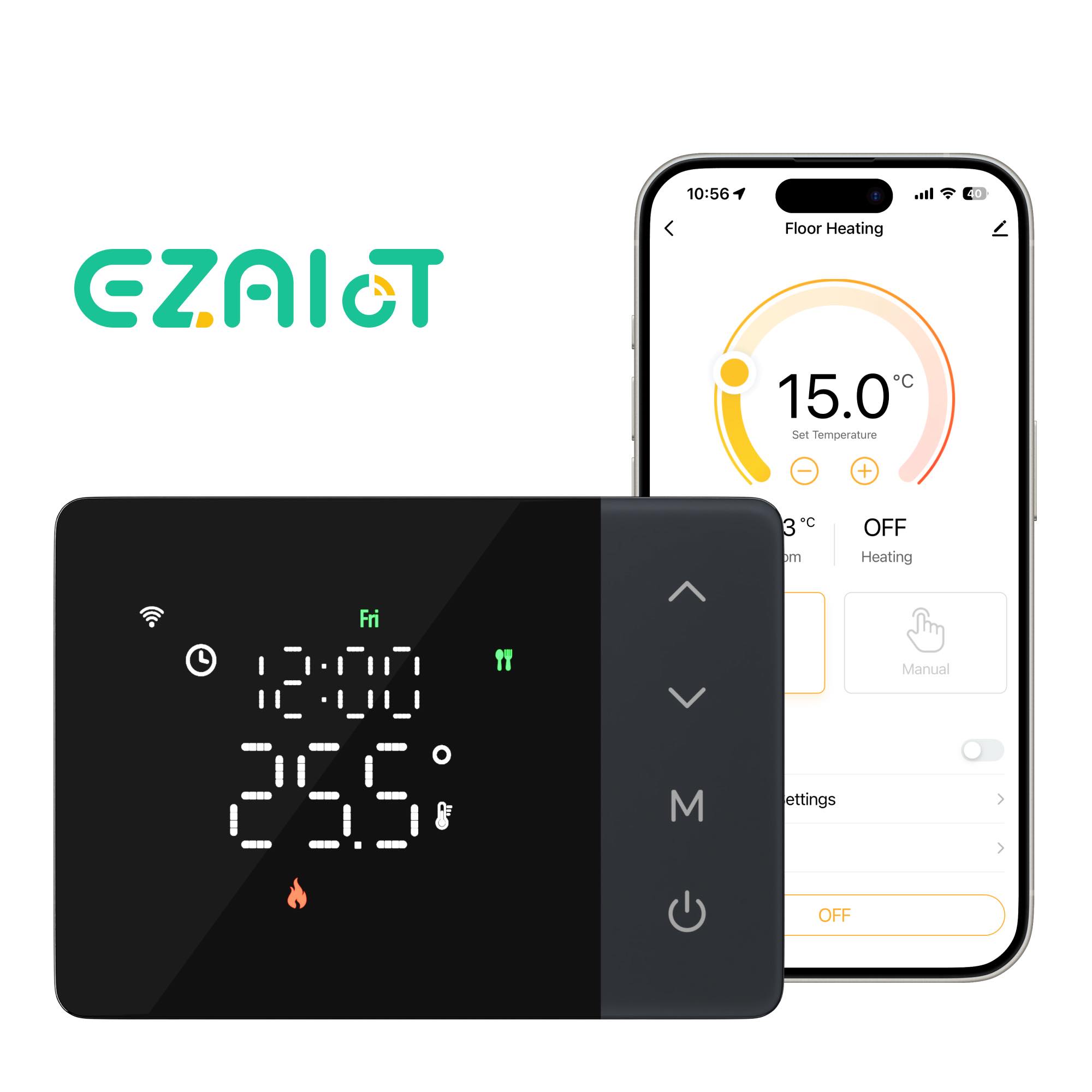 Smart Home Thermostat - Умный Wi-Fi термостат Tuya с питанием
