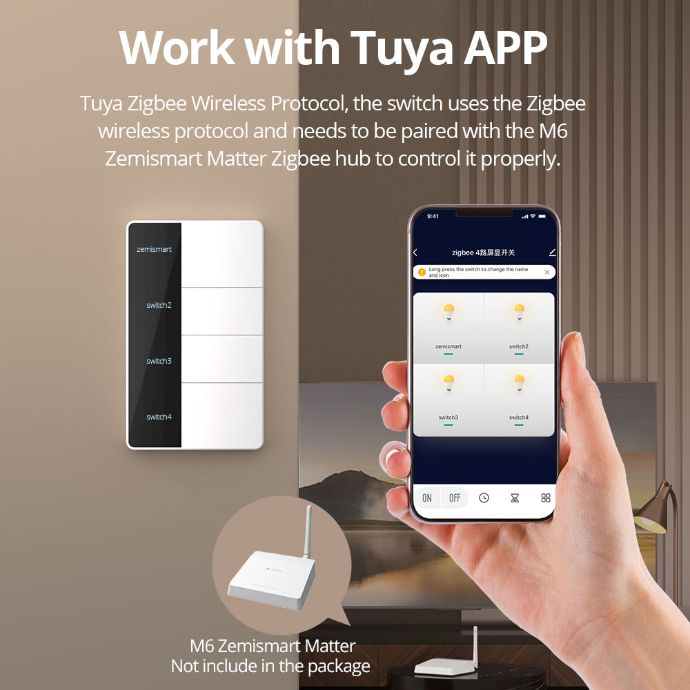 Умный выключатель света 1234 G – обзор и цена Smart Home Zigbee
