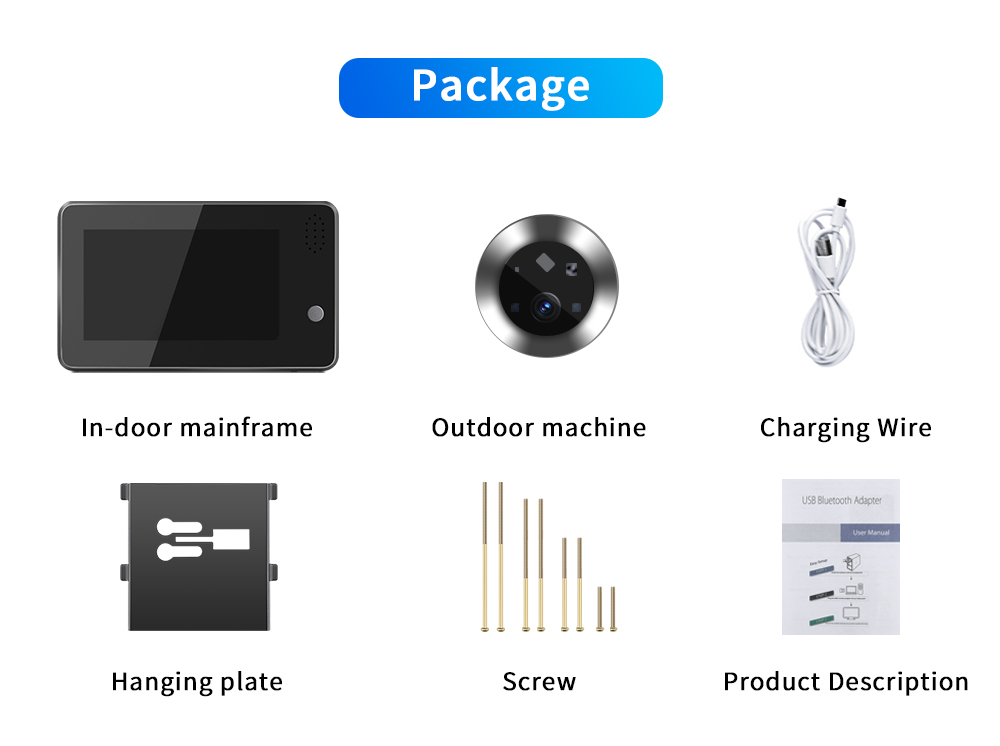 4,3-дюймовый Wi-Fi видеодомофо – обзор и цена Wifi Doorbell Camera