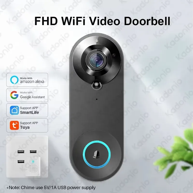 Видеодомофон Kadonio 1080P с W – обзор и цена Wifi Doorbell Camera