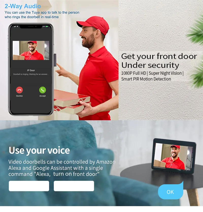 Видеодомофон с дверным звонком – обзор и цена Wifi Doorbell Camera