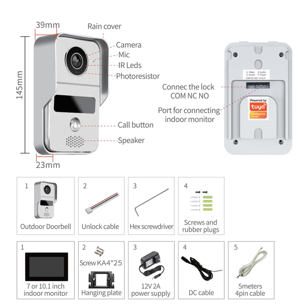 Видеодомофон с дверным звонком – обзор и цена Wifi Doorbell Camera