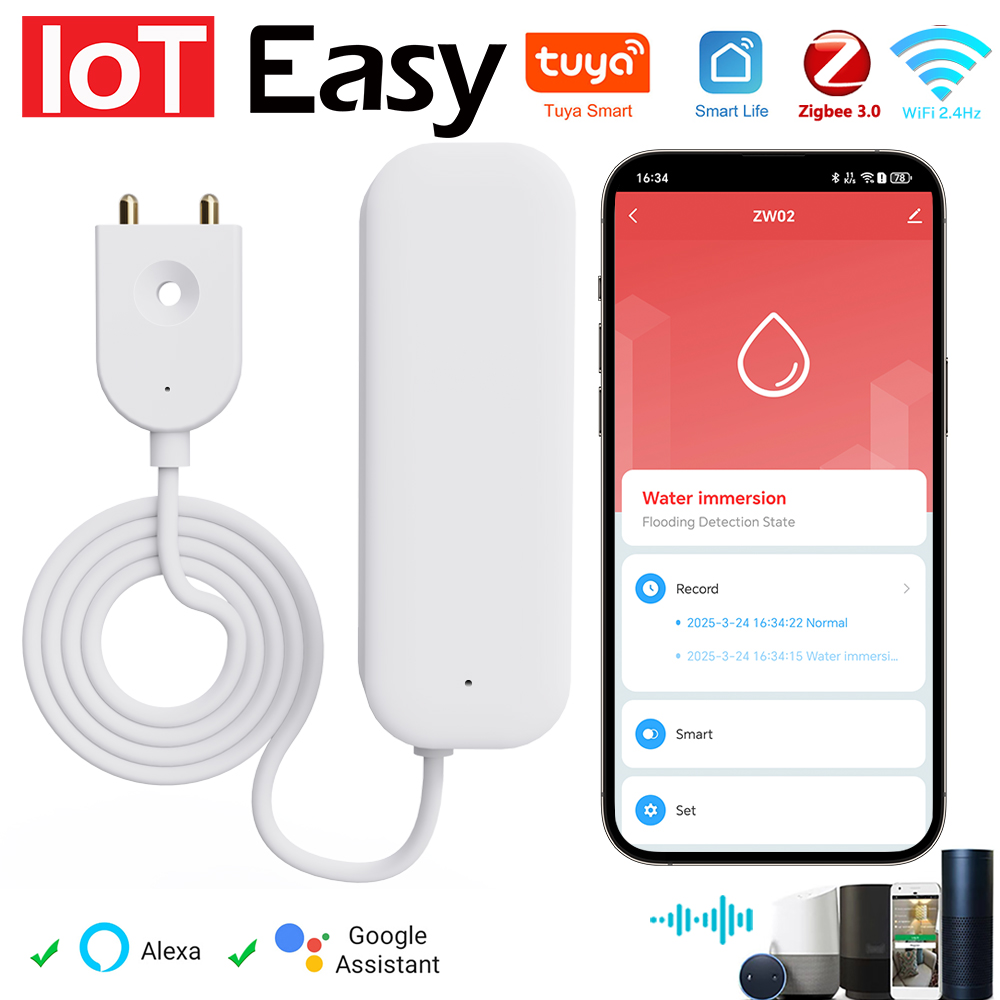 Tuya Wi-Fi ZigBee датчик воды  – обзор и цена Smart Home Setup