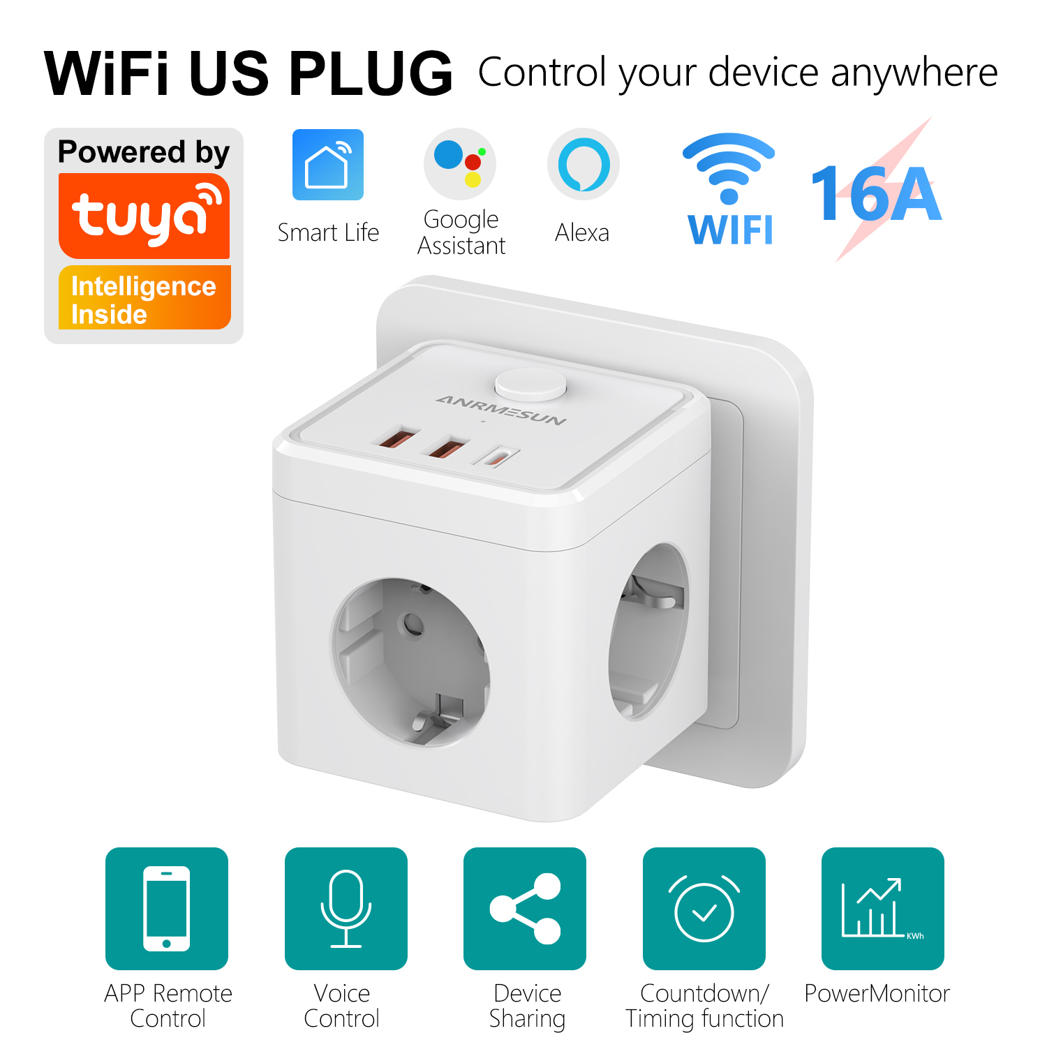 Умная Wi-Fi розетка с 3 разъем – обзор и цена Smart Home Or Smart Home